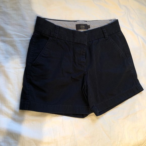J Crew 5" Navy Chino Shorts - Picture 1 of 8